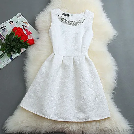 New Princess Style Sleeveless Vest Skirt Dress