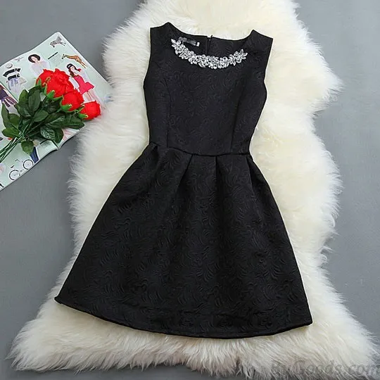 New Princess Style Sleeveless Vest Skirt Dress