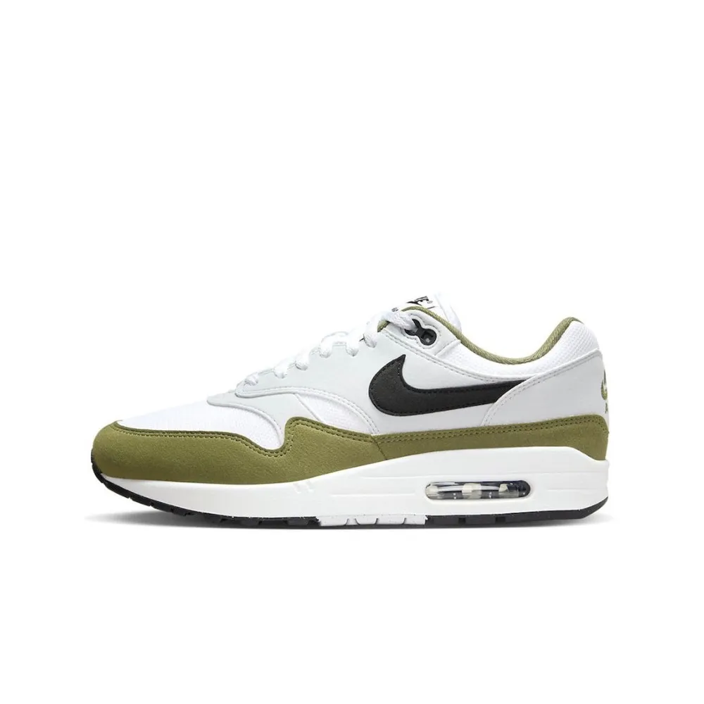 Nike Air Max 1 White Black Medium Olive