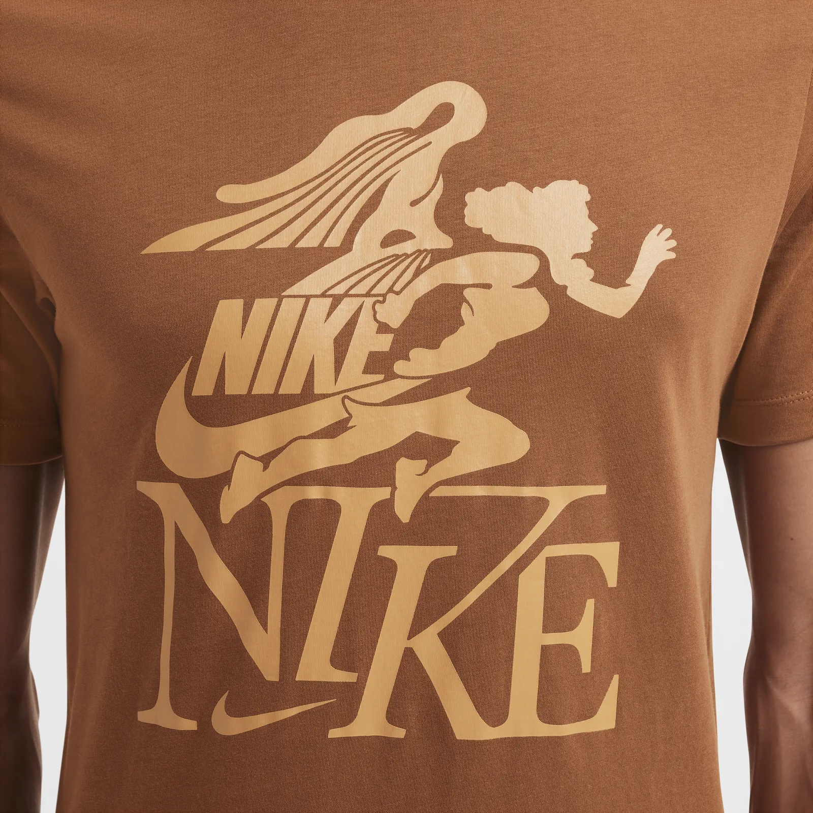 Nike T-Shirt Print Brown