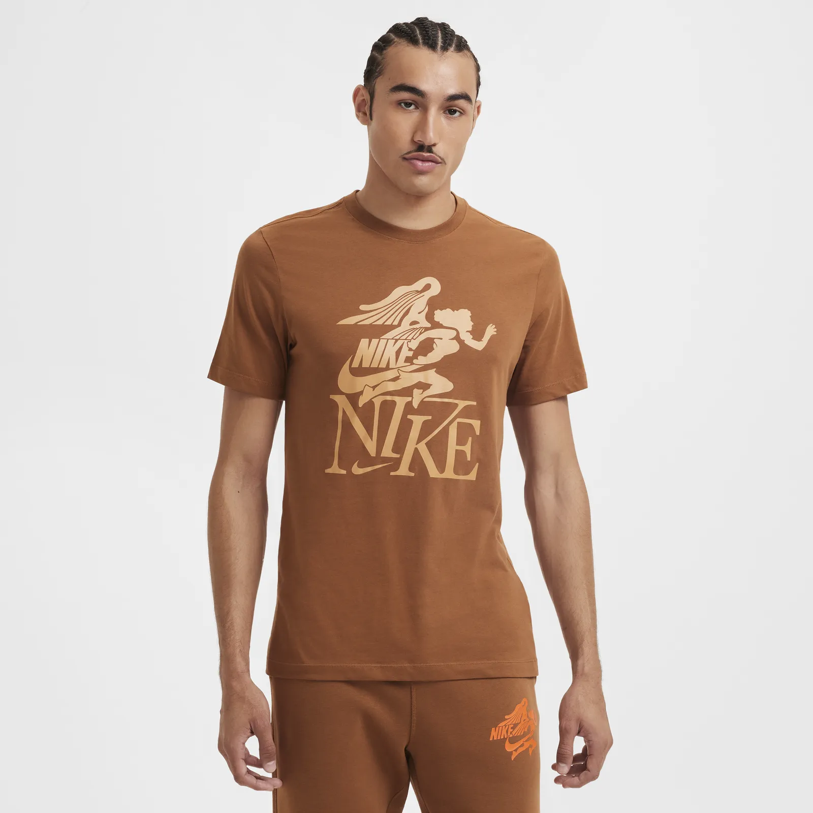 Nike T-Shirt Print Brown