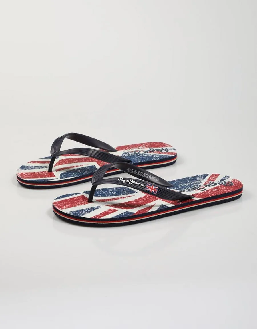  nu pieds PEPE JEANS Hawi Britt en Bleu marine 74882