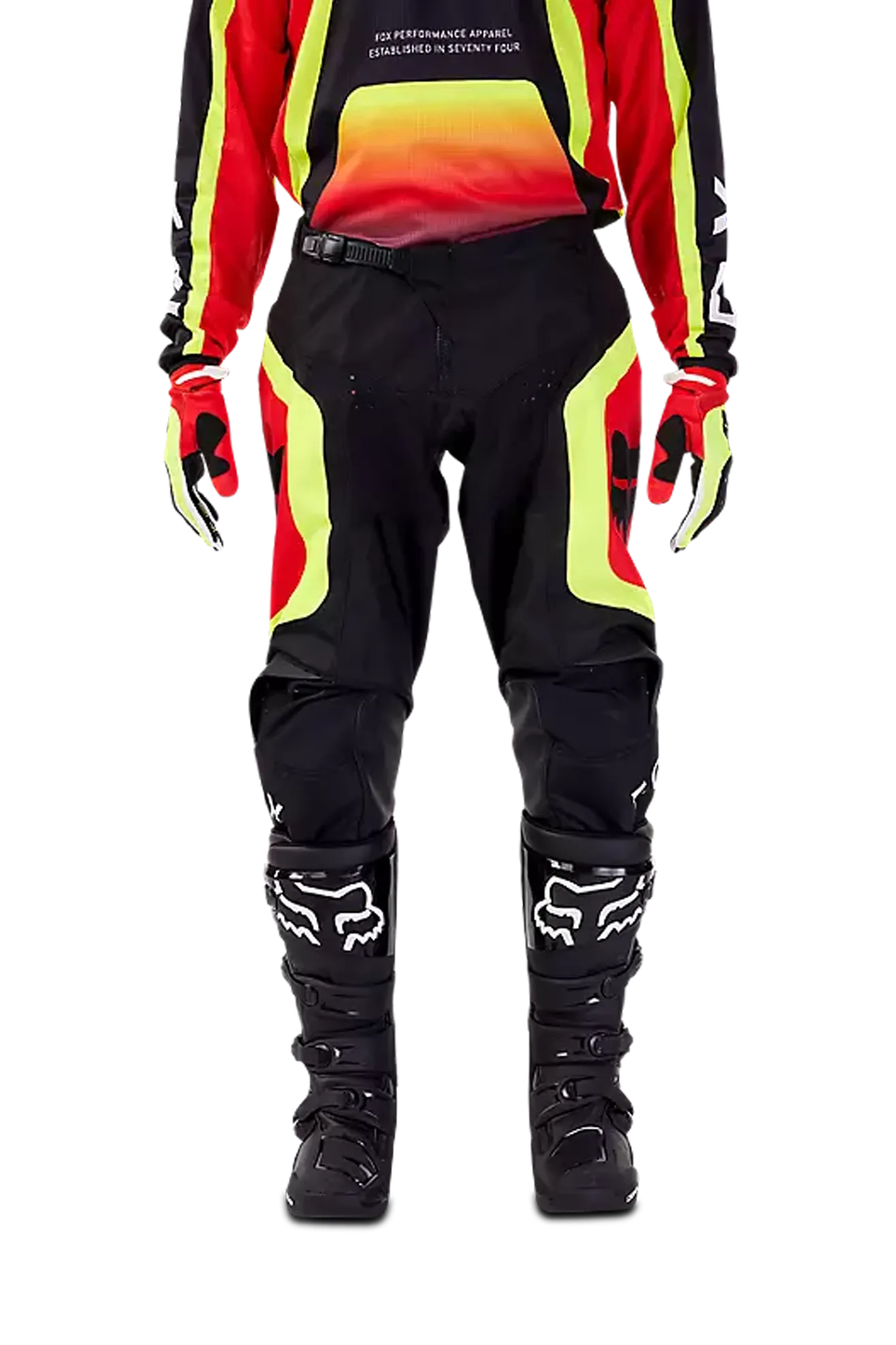 Pantalones de Cross Fox 180 Ballast Negro-Rojo