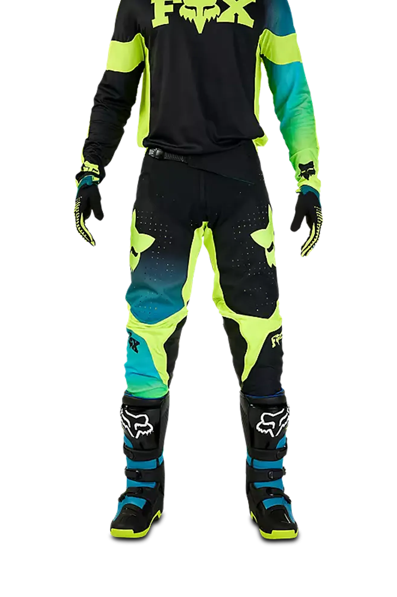 Pantalones de Cross FOX 360 Streak Negro-Amarillo