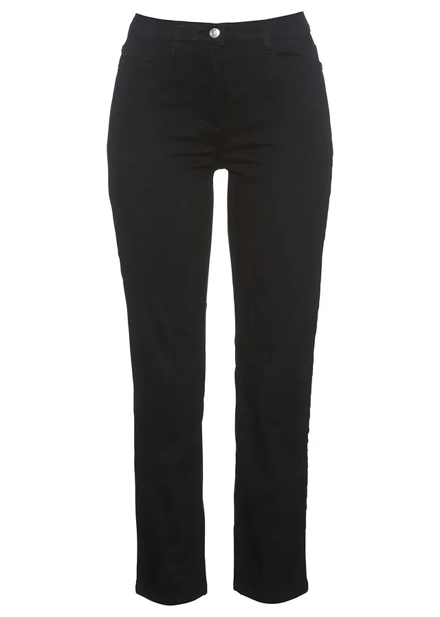 Pantalón elástico tipo capri Negro