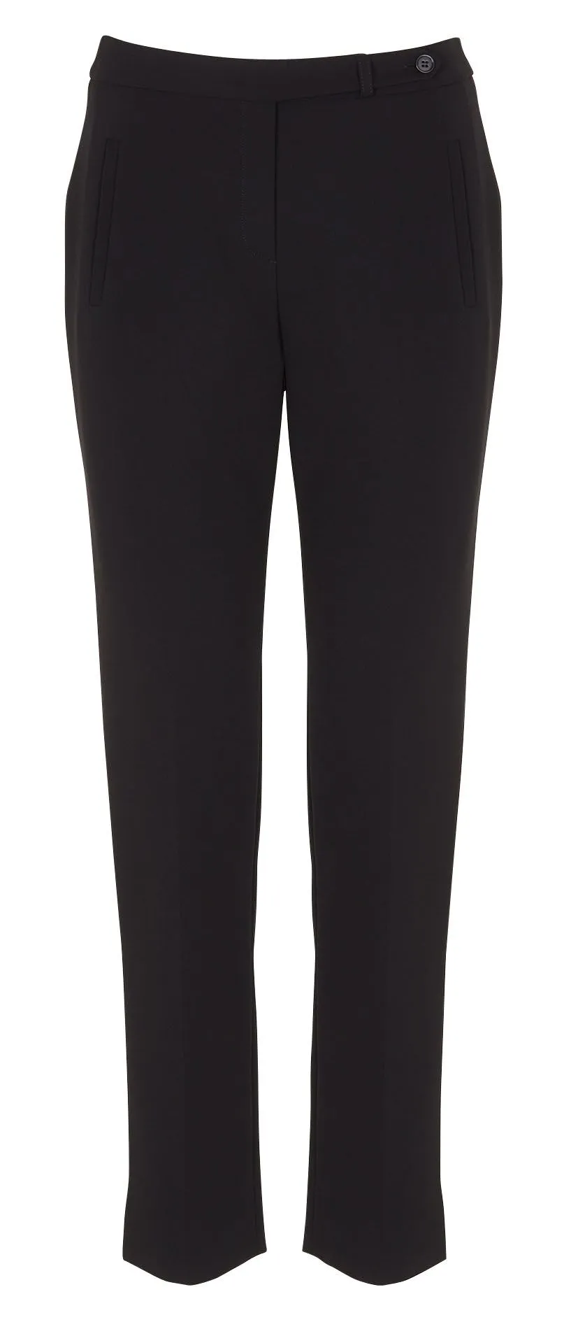 Pantalón slim de crepé en negro