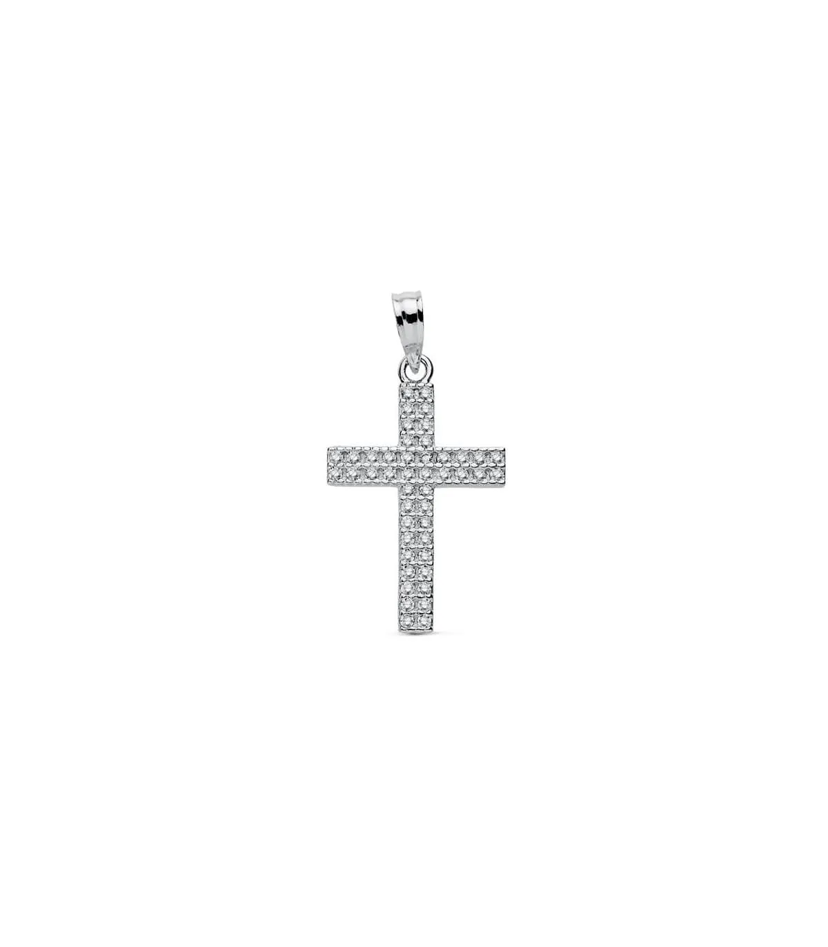 Pendentif croix 18 K 22 mm.