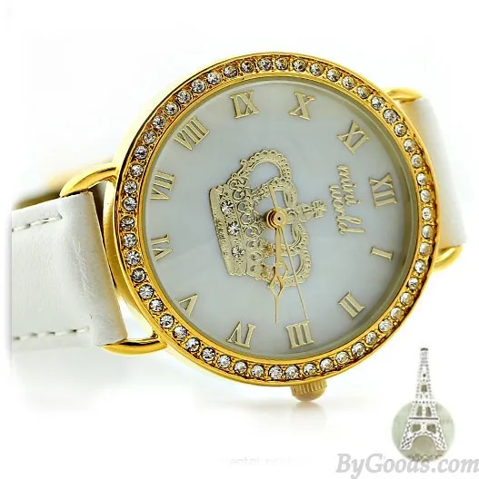 Personalized Rhinestone Crown Polymer Clay Watch