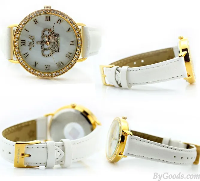 Personalized Rhinestone Crown Polymer Clay Watch