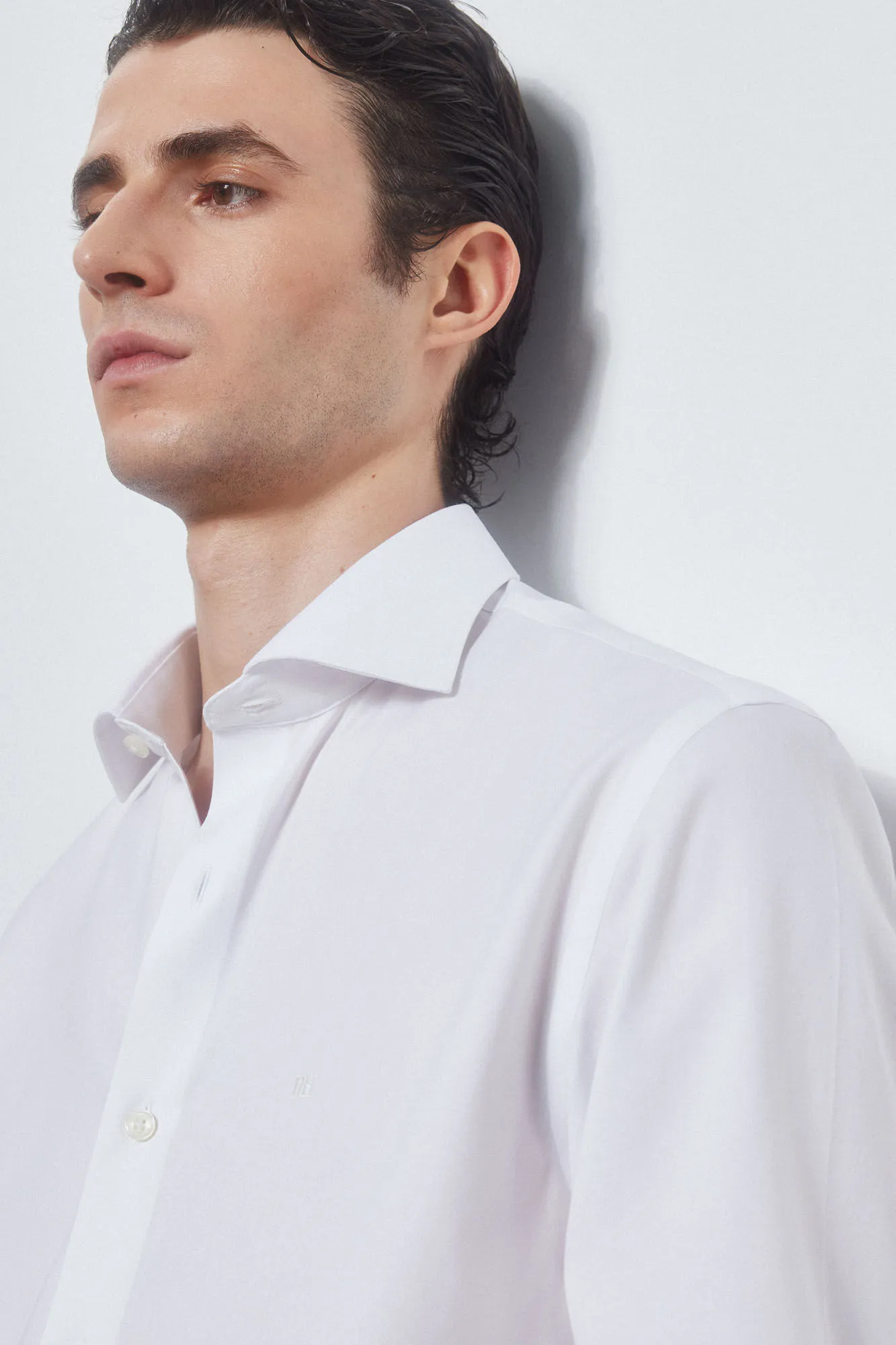 Plain non-iron + stain-resistant dress shirt