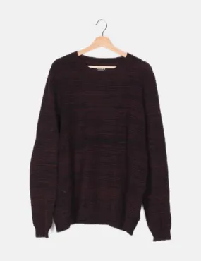 Pull&Bear Jersey de punto burdeos