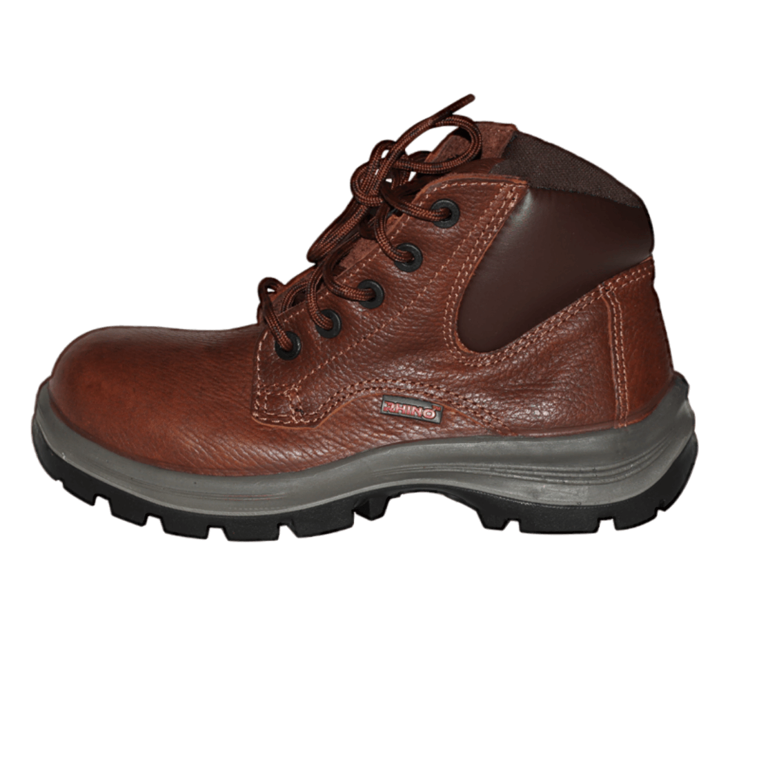 Rhino 66085 talla 45 zapato de cuero media bota dielectrico cafe punta carbono