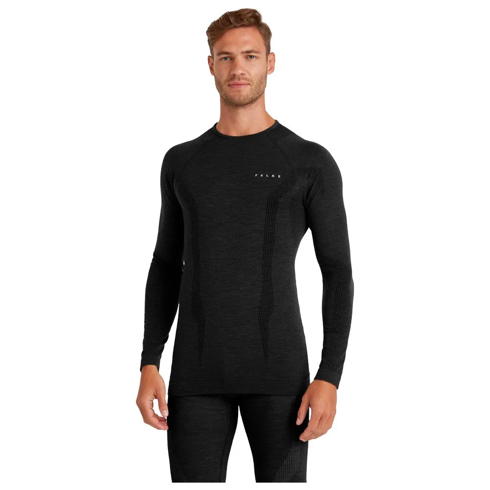 Ropa interior técnica Falke Wool Tech Longsleeve Black