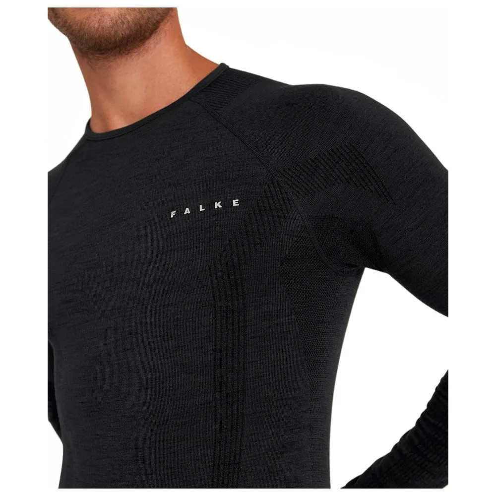 Ropa interior técnica Falke Wool Tech Longsleeve Black