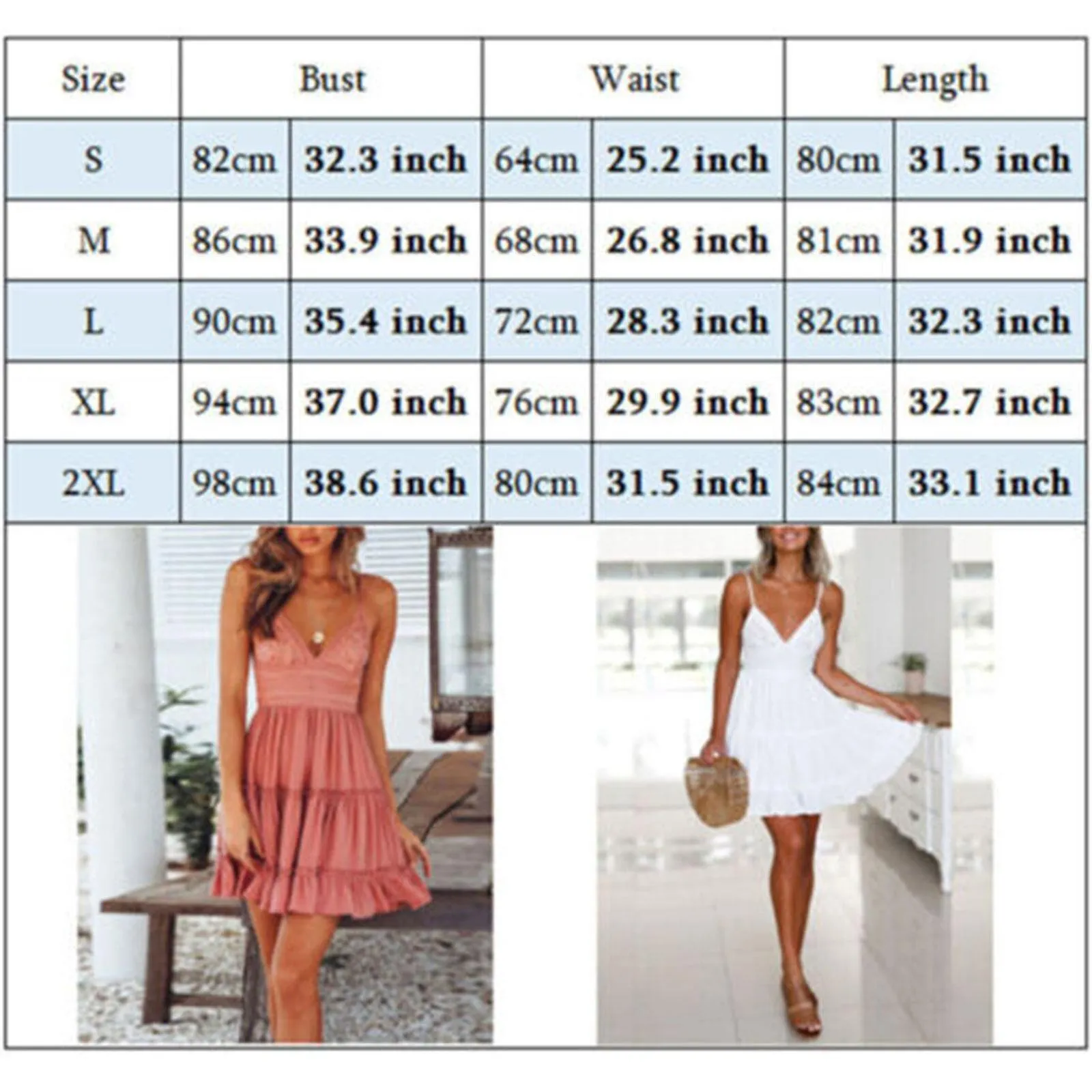 S-xxl Sexy Ladies Summer Dress V Neck Comfy Swing Sundress Casual Dress Summer Beach Holiday