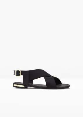 Sandalias planas Negro