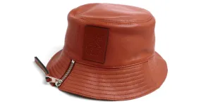 Sombrero bucket de cuero rojo Loewe Roja 