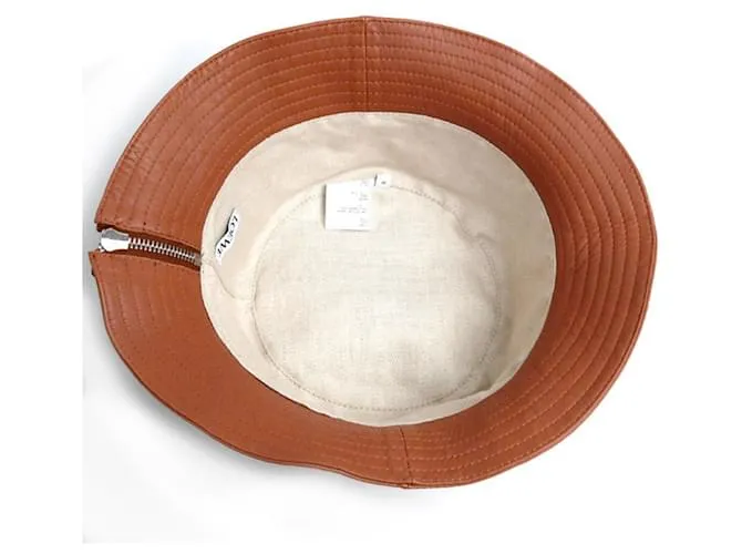 Sombrero bucket de cuero rojo Loewe Roja 