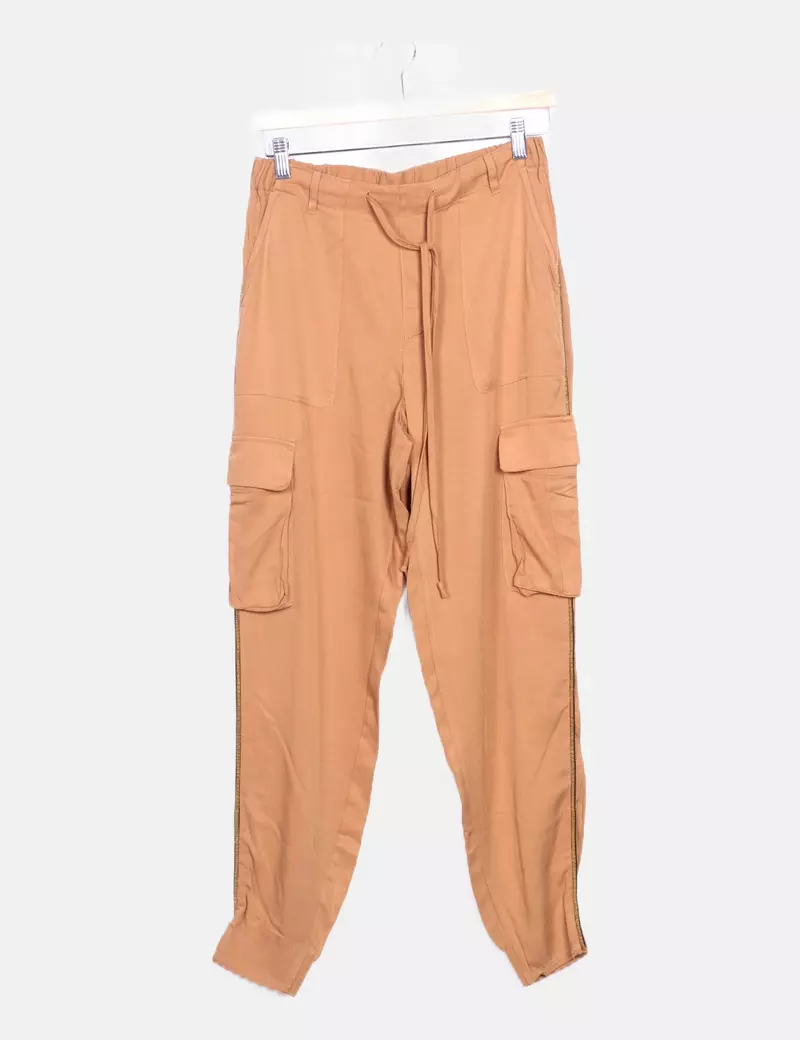 Springfield Pantalón cargo marrón combinado