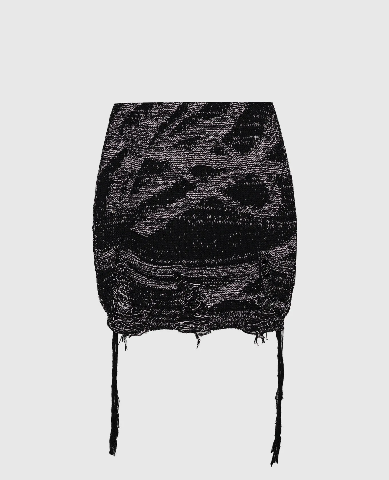 SSHEENA Black KREMA mini skirt with wool