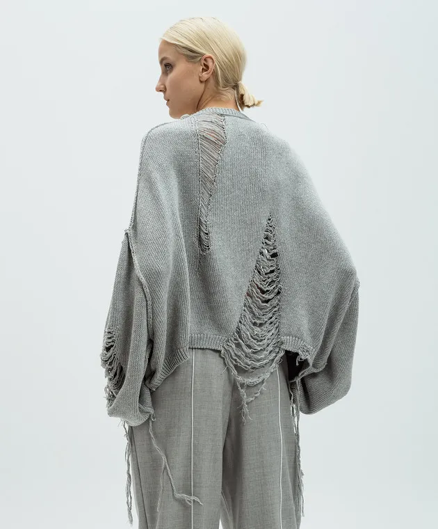 SSHEENA Gray sweater with wool