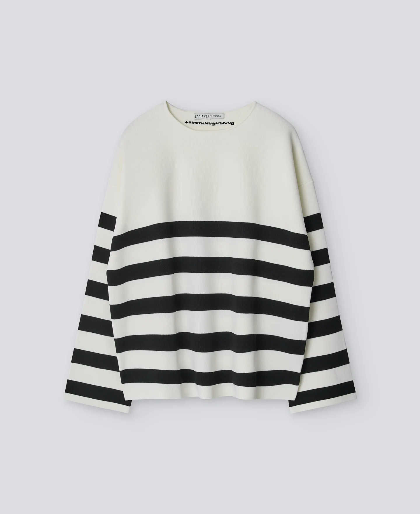 Striped bicolour sweater woman