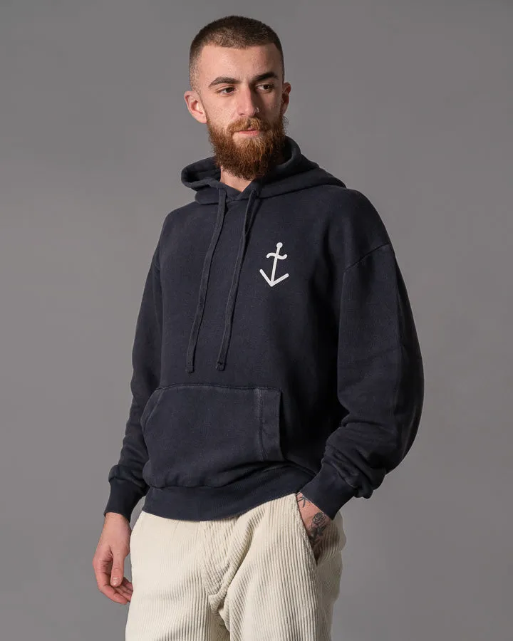 SUDADERA CAPUCHA ANCLA NAVY