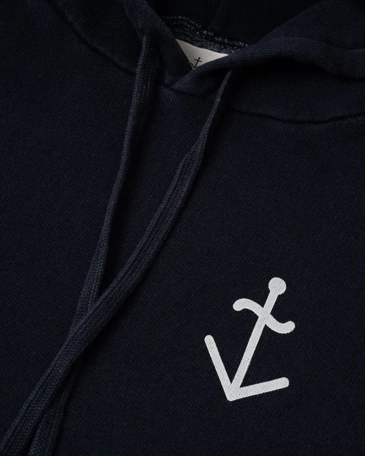 SUDADERA CAPUCHA ANCLA NAVY