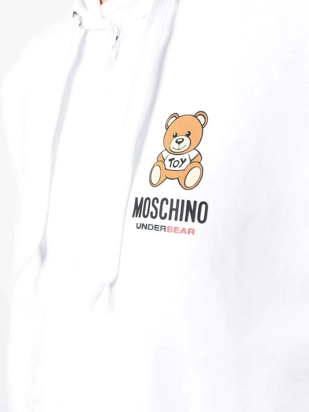 SUDADERA CREMALLERA CAPUCHA TEDDY BLANCA