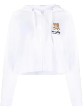 SUDADERA CREMALLERA CAPUCHA TEDDY BLANCA