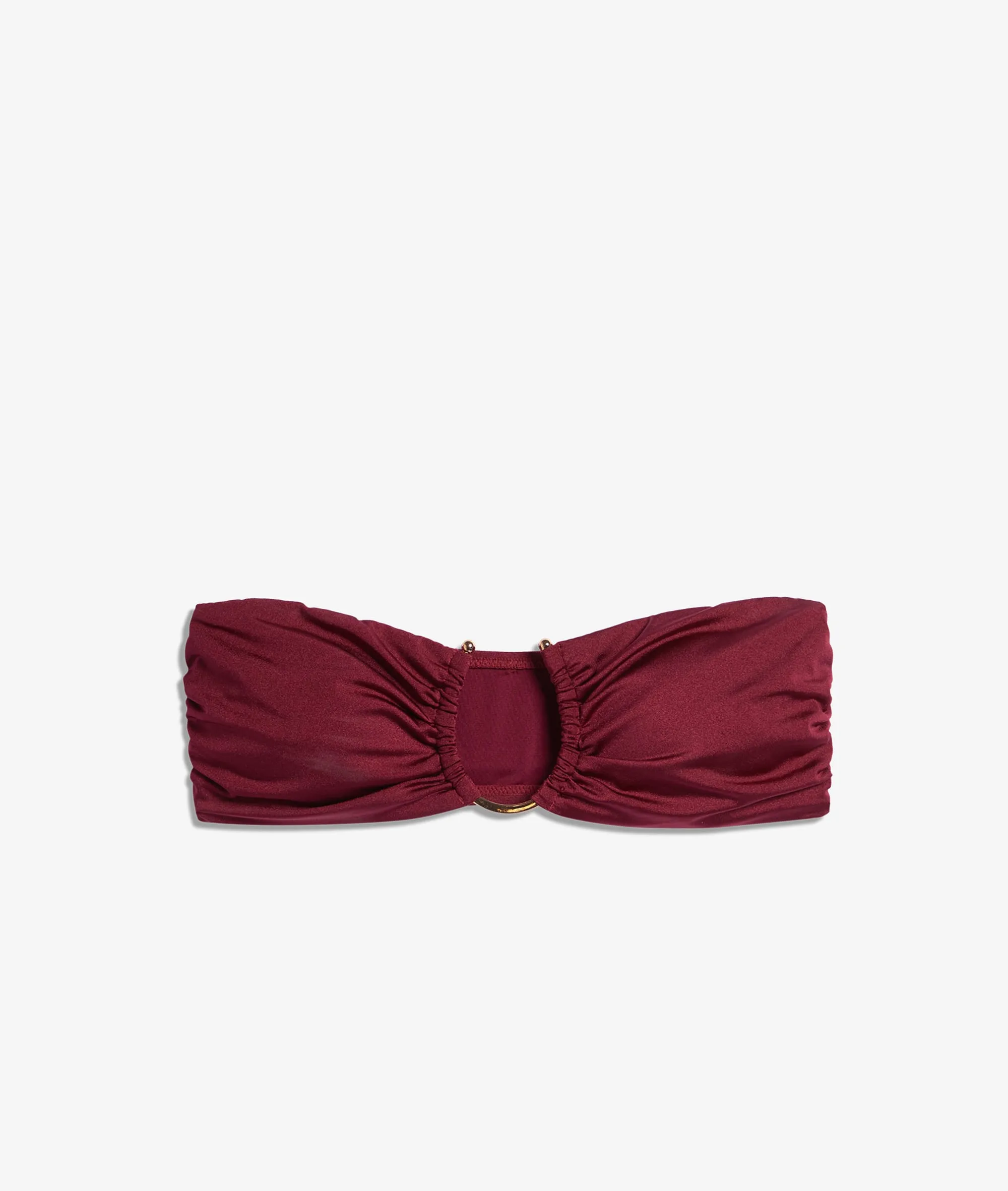 Sujetador bikini bandeau anilla metalizada NOUBA BORDEAUX GRENAT - ETAM