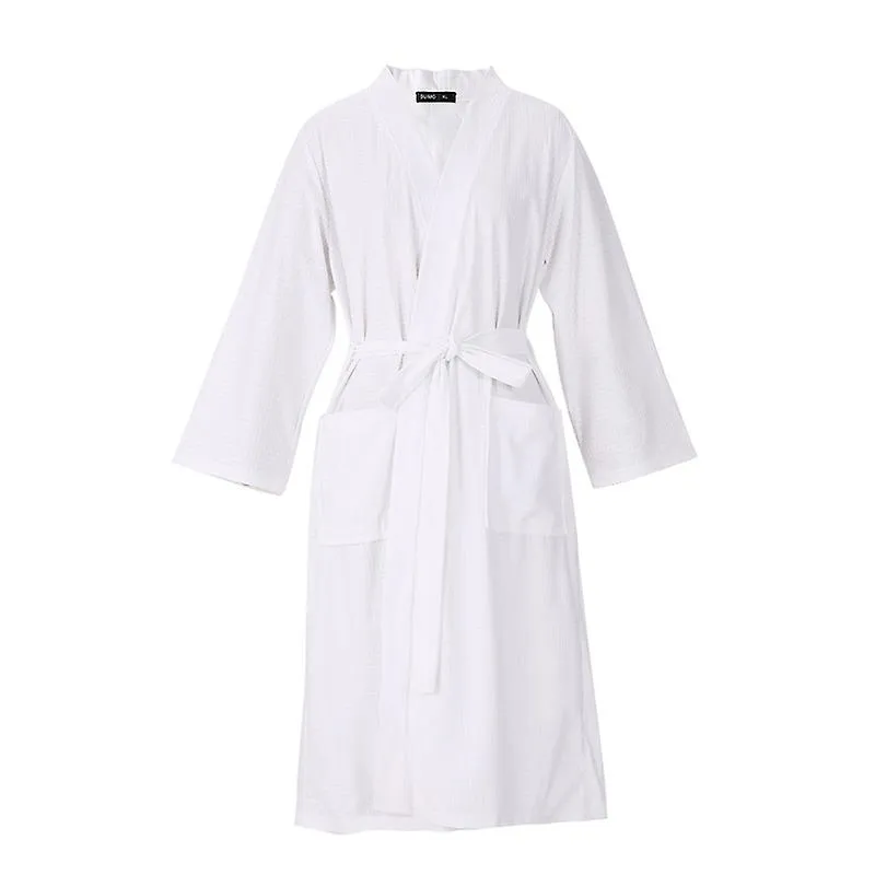 Summer Lovers Bathrobe Women Men Kimono Absorbable Lounge Dressing Gown Night Skirt Home Robes