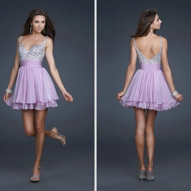  Sweetheart Halter strapless Beadings Chiffon Dress 