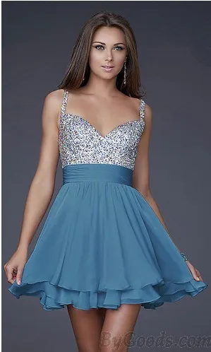  Sweetheart Halter strapless Beadings Chiffon Dress 