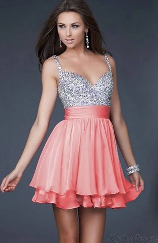  Sweetheart Halter strapless Beadings Chiffon Dress 