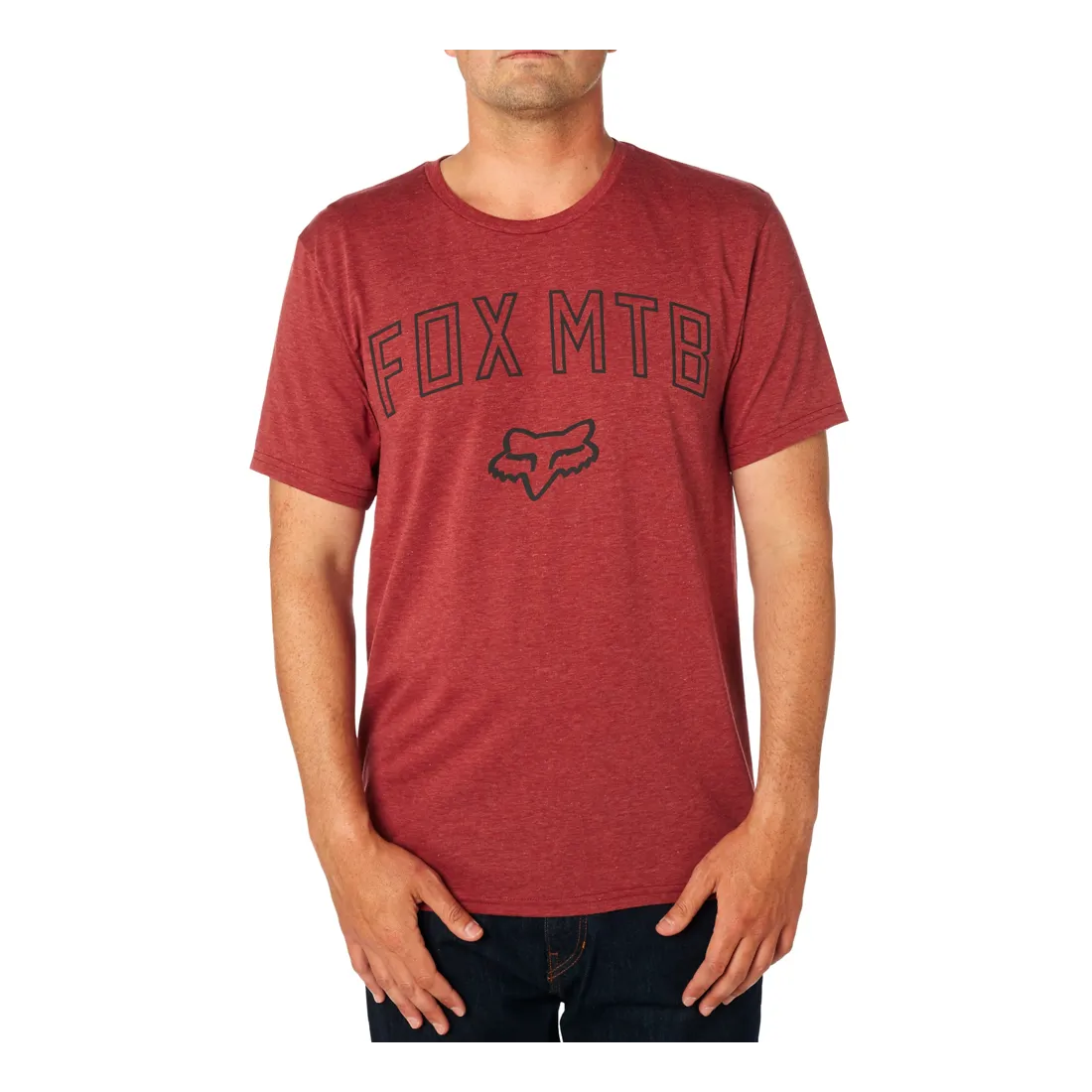 T-SHIRT FOX PASSED UP htr burgundy