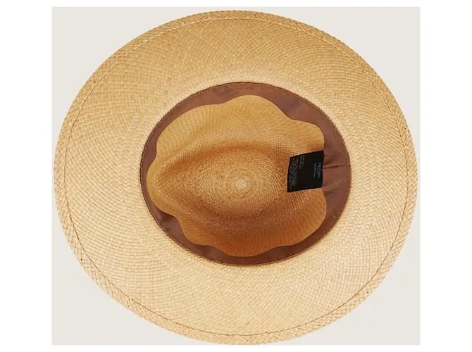 Valentino Garavani Sombrero Woven Vlogo Beige 