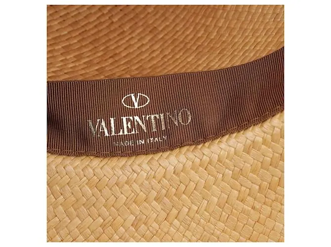 Valentino Garavani Sombrero Woven Vlogo Beige 