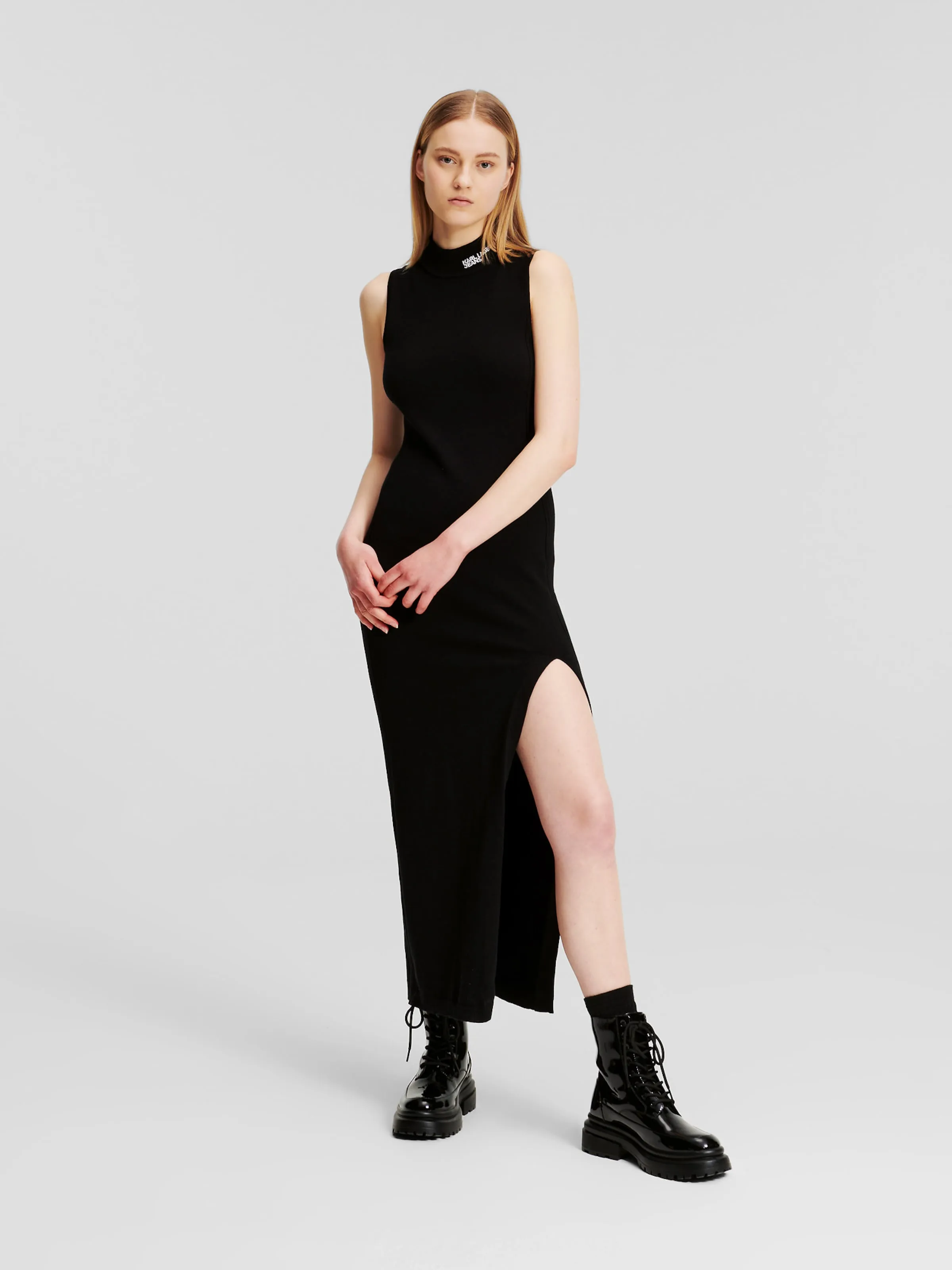 Vestido ' Knitted Sleeveless Maxi ' KARL LAGERFELD JEANS en Negro