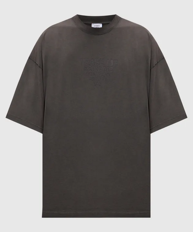 Vetements Gray t-shirt with an inscription print