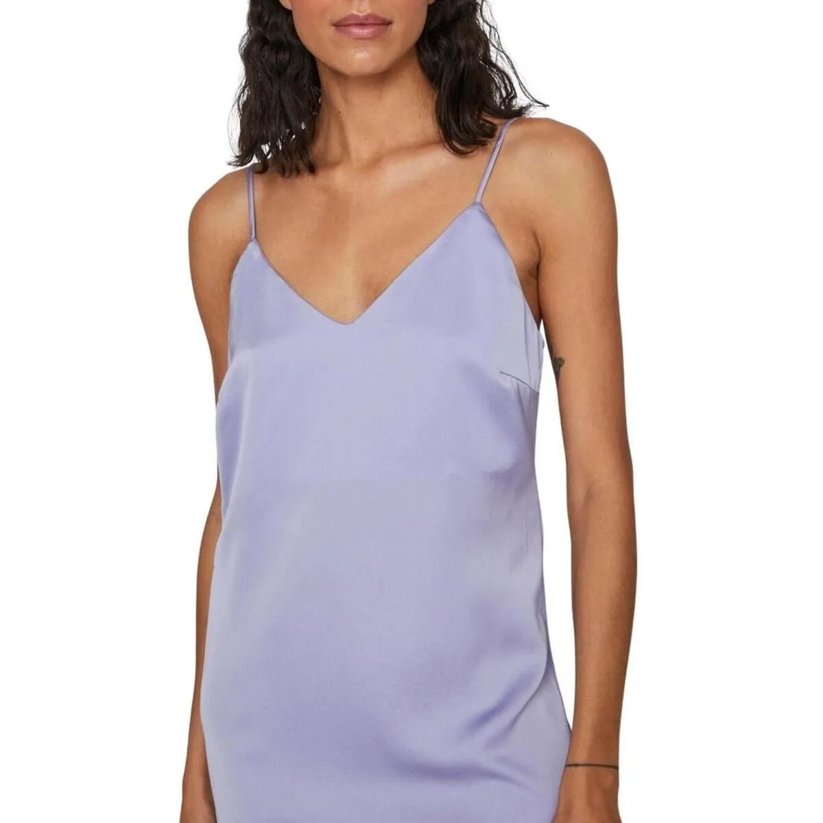 VIELLETTE SINGLET SATIN DRESS