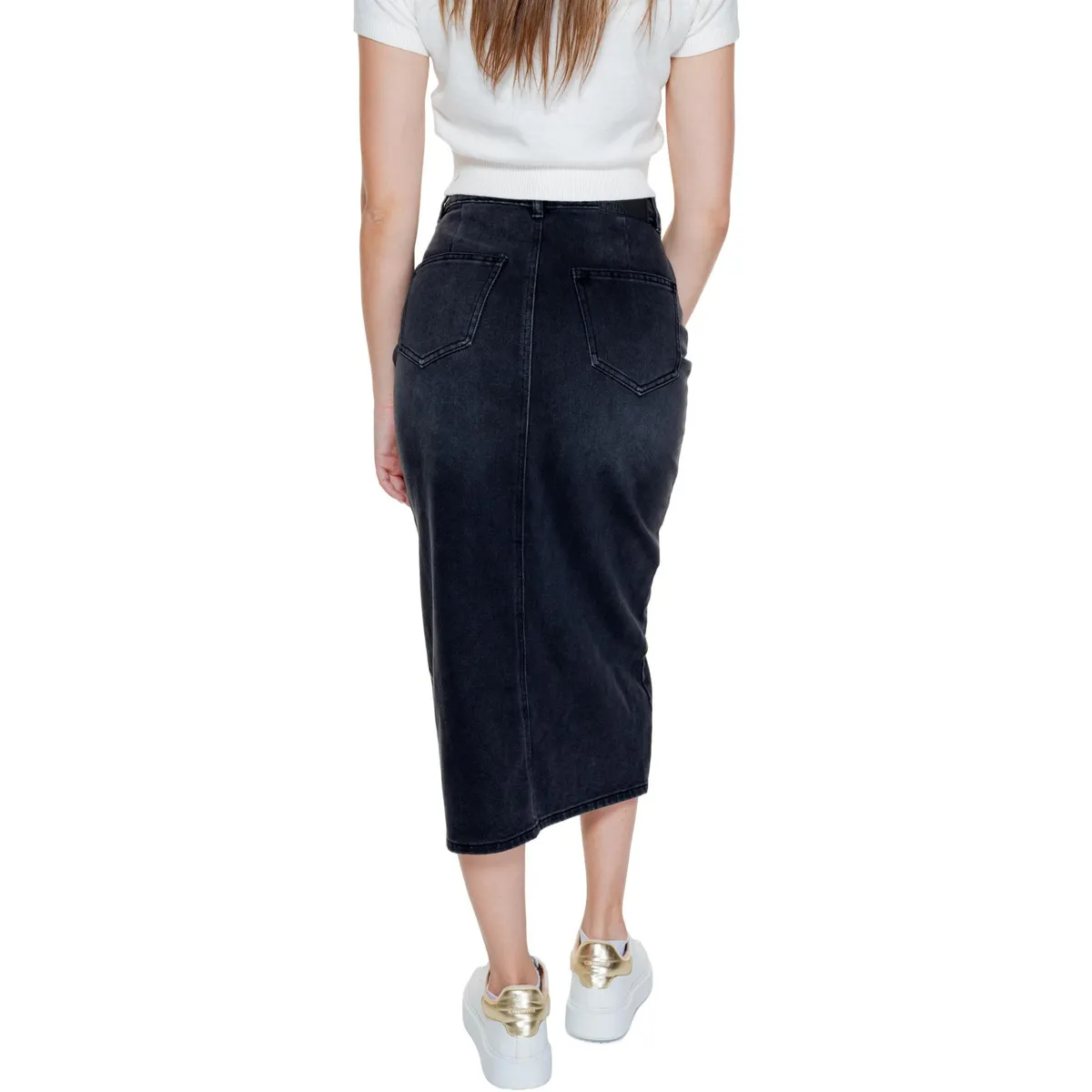 VMVERI HR CALF DENIM SKIRT GA MIX NOOS 10295731