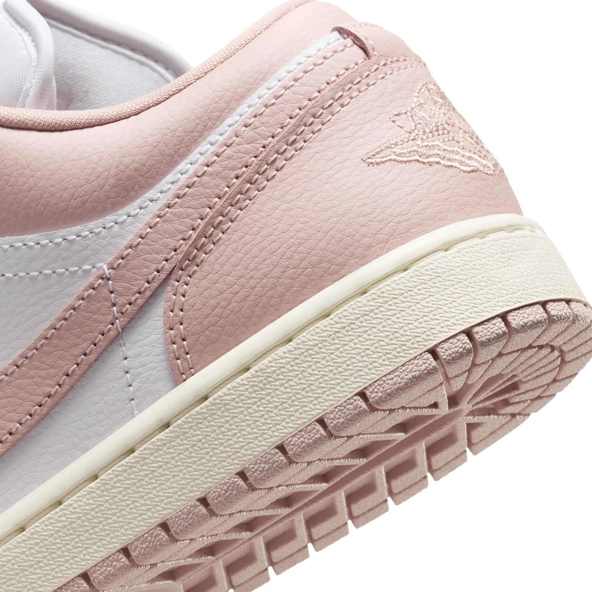 Women Air Jordan 1 Mid White/Pink Oxford-Sail