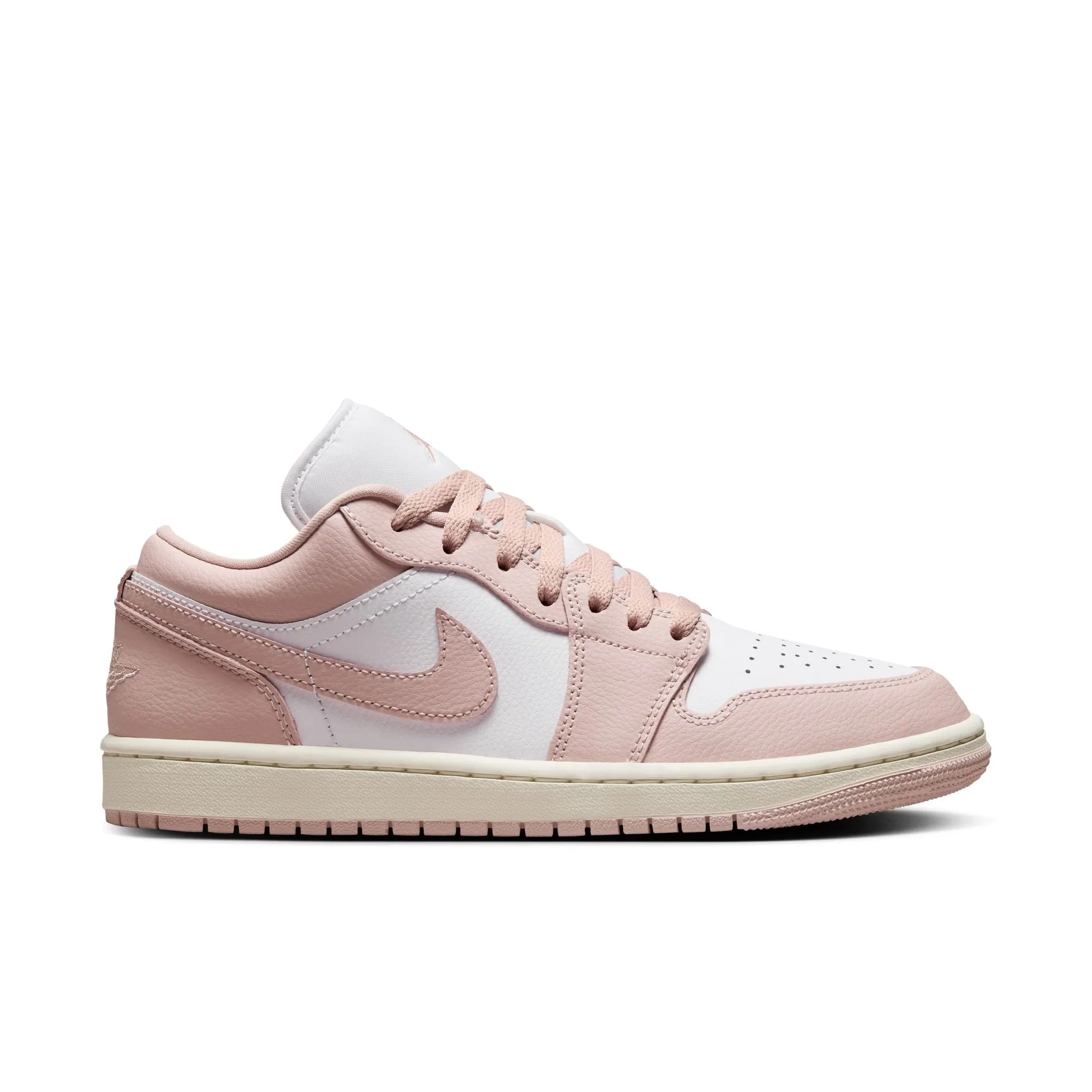 Women Air Jordan 1 Mid White/Pink Oxford-Sail