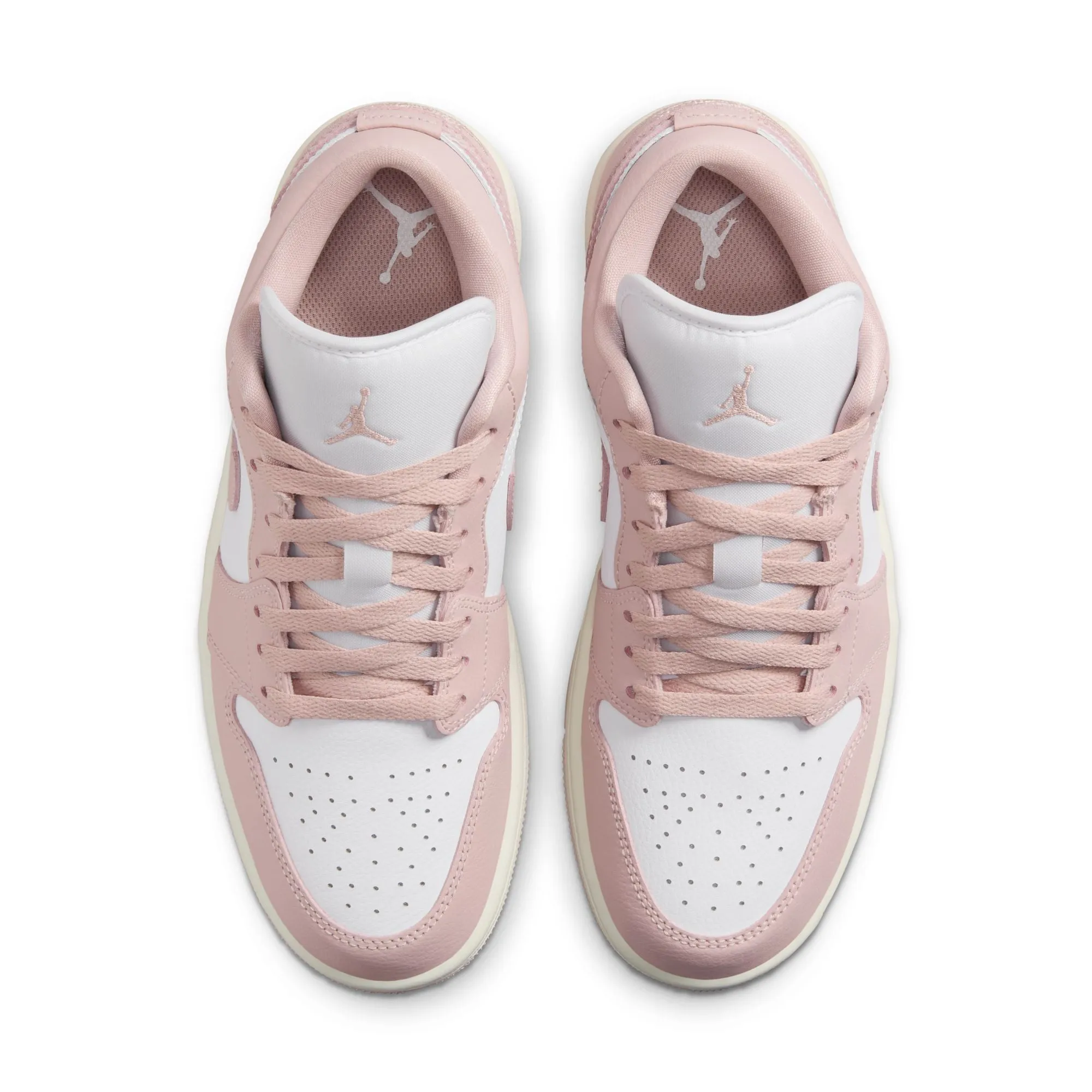 Women Air Jordan 1 Mid White/Pink Oxford-Sail