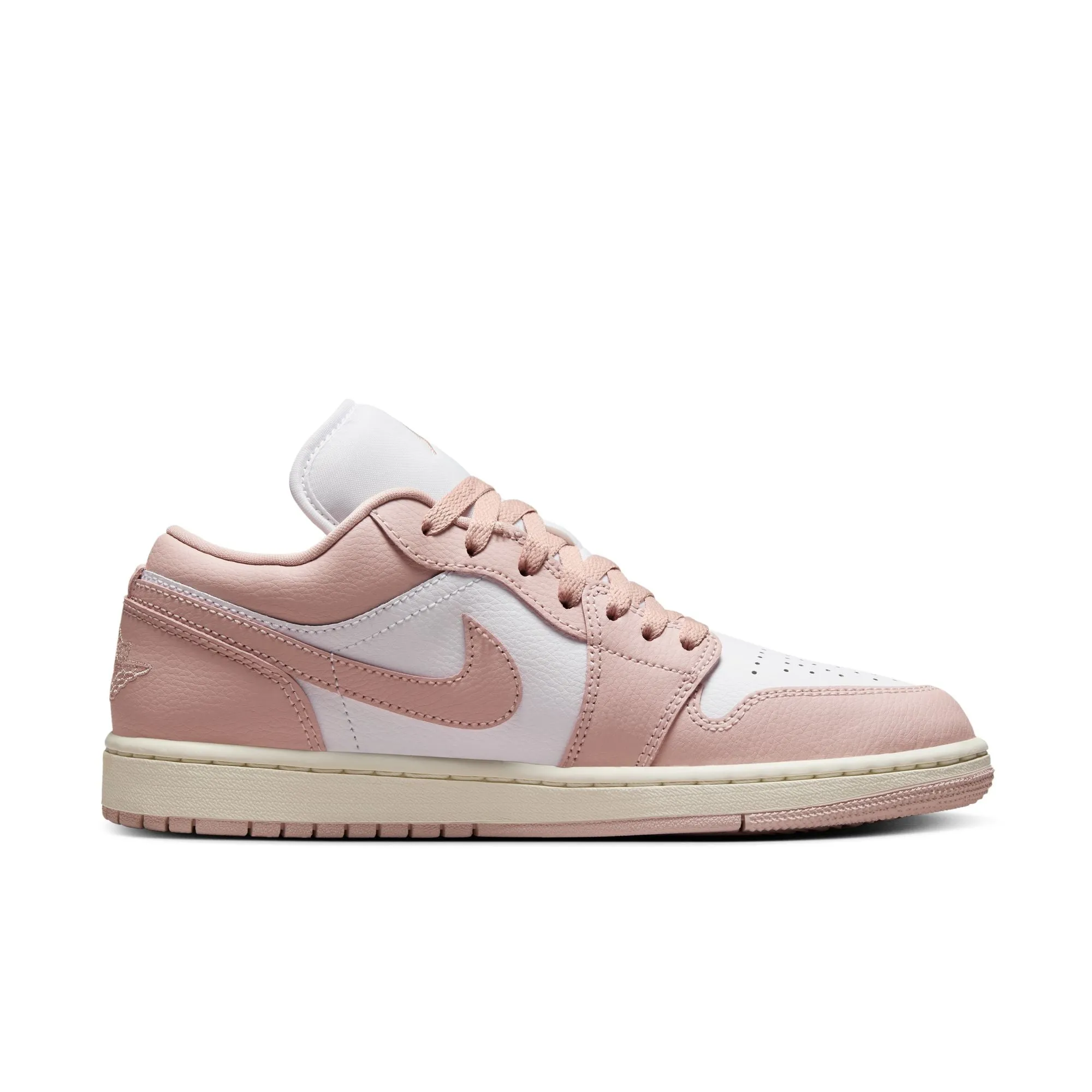 Women Air Jordan 1 Mid White/Pink Oxford-Sail