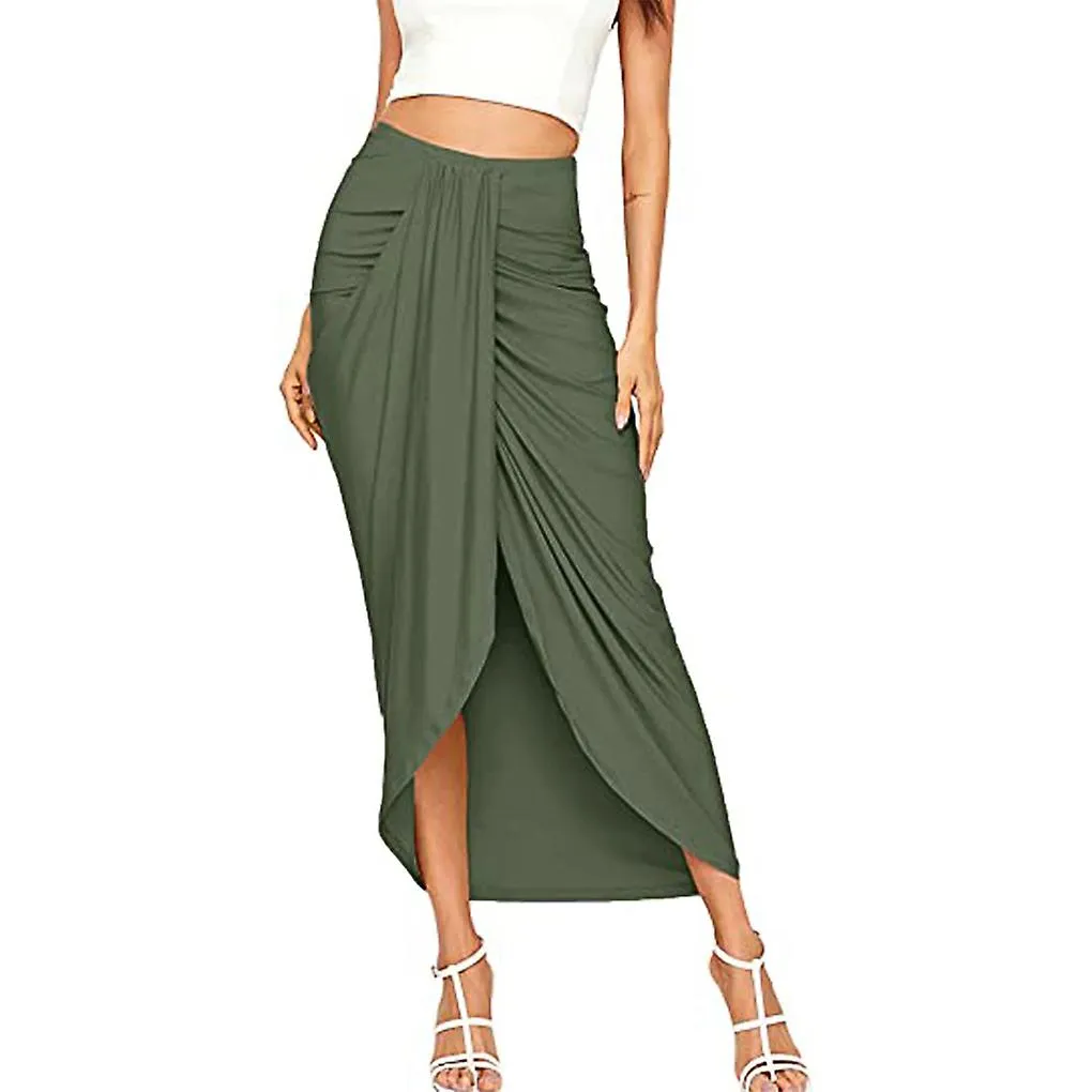 Women Skirt High Waist Easy Matching Pleated Travelling Skirts Clothes