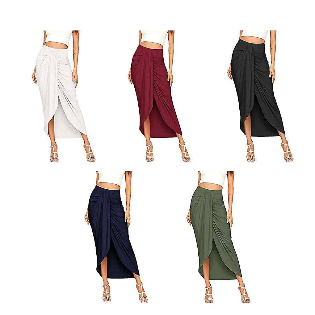 Women Skirt High Waist Easy Matching Pleated Travelling Skirts Clothes