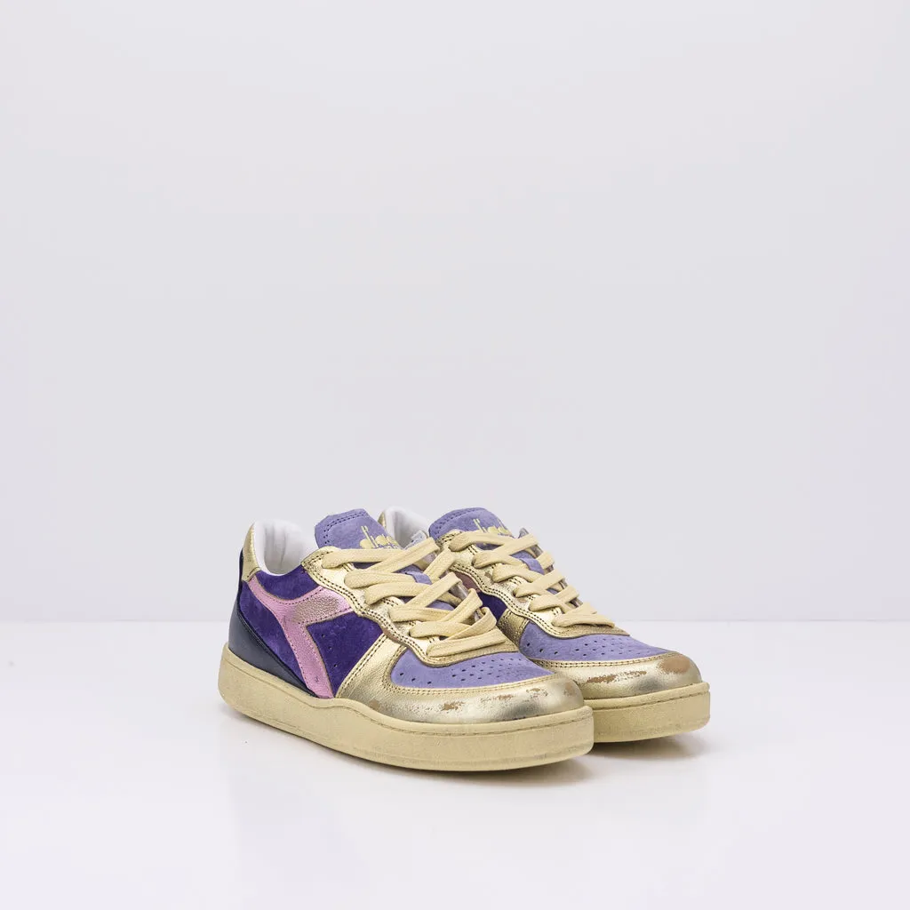 ZAPATILLA - DIADORA HERITAGE - MI BASKET LOW METAL PIGSKIN USED WN TWILIGHT VIOLET 179535 01 55266