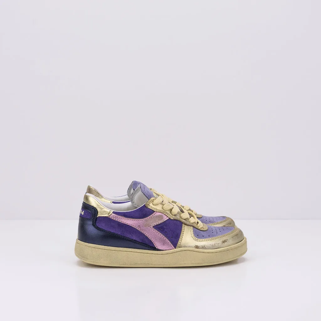 ZAPATILLA - DIADORA HERITAGE - MI BASKET LOW METAL PIGSKIN USED WN TWILIGHT VIOLET 179535 01 55266